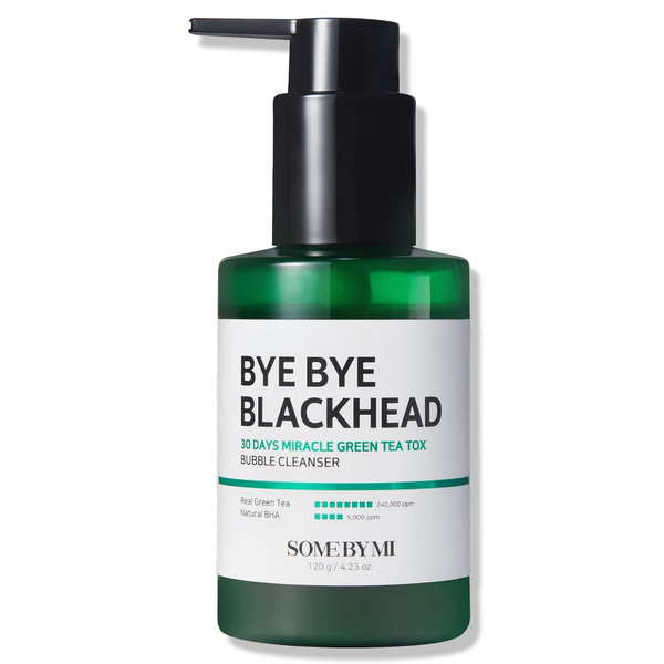 SOME BY MI Bye Bye Blackhead Cleanser 30 Days Miracle Green Tea Tox Bubble Cleanser 120g