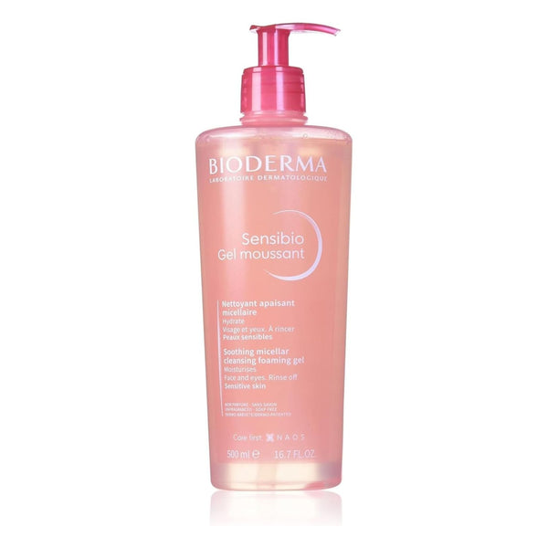 BioDerma Sensibio Soothing Micellar Cleansing Foaming Gel For Sensitive Skin, 500 ml