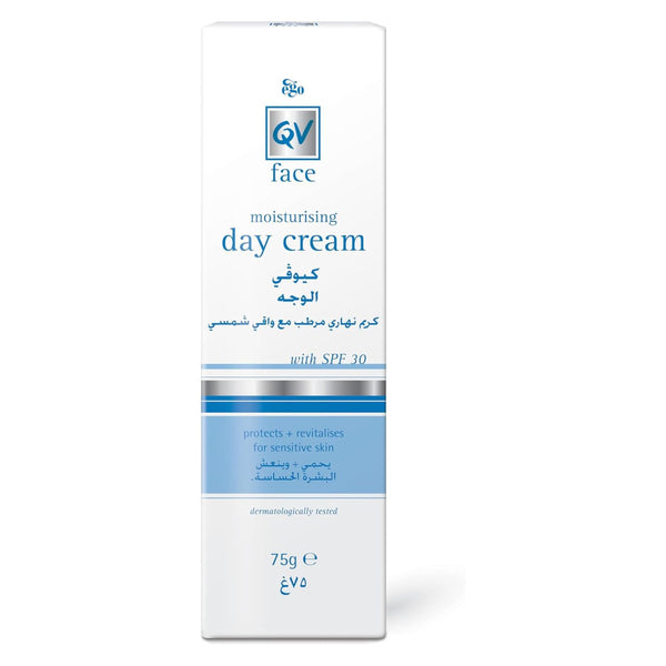 كيو في كريم نهاري مرطب بعامل حماية من الشمس SPF 30+ 75جرام