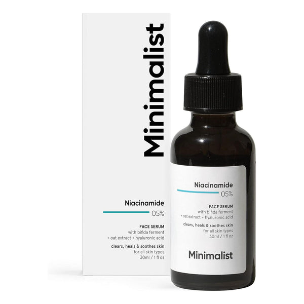 منيماليست Minimalist Niacinamide 5% سيروم للوجه مع فيتامين B3 وحمض الهيالورونيك لبشرة نقية ومشرقة | يساعد في تقليل البهتان وضرر الشمس | يصلح حاجز البشرة.