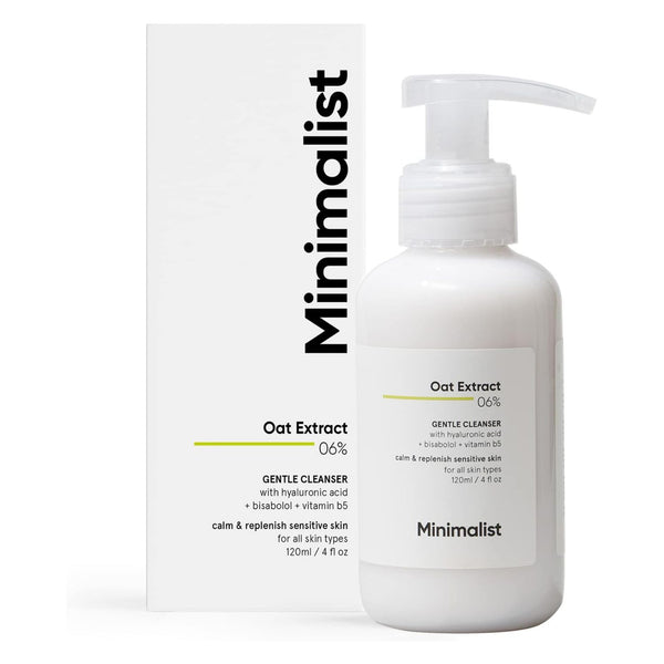 Minimalist Gentle Cleanser 6% Oat Extract For Sensitive Skin Gentle Face Wash With Hyaluronic Acid 120 ml