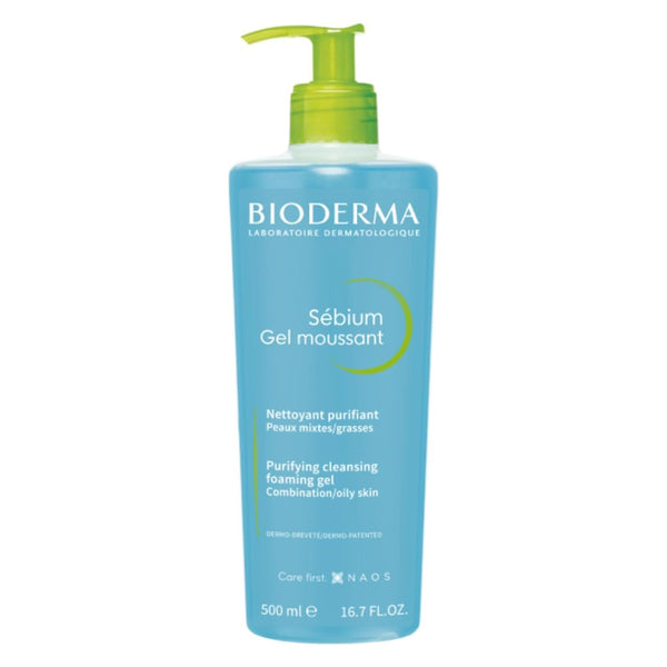 Bioderma Sebium Purifying Cleansing Foaming Gel - Combination to Oily Skin, 500ml